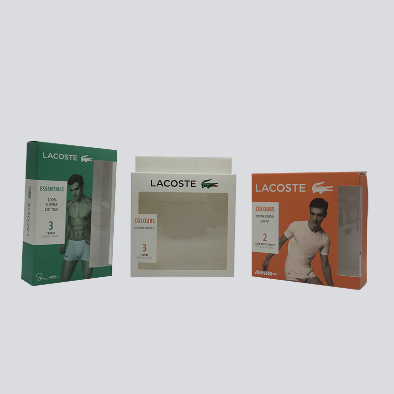Mingyi Printing High standard underwear/clothing Paper Boxes with PET Windows Color Packaging Box image4